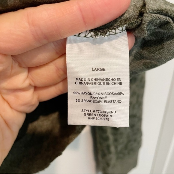 Thread & Supply Aliza Top in Green Leopard NWT - Picture 6 of 8